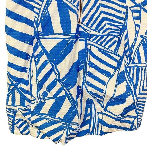 Lilly Pulitzer Annabelle Shift Blue Nautical Mini Sleeveless 100% Cotton Dress 4 - Picture 11 of 16